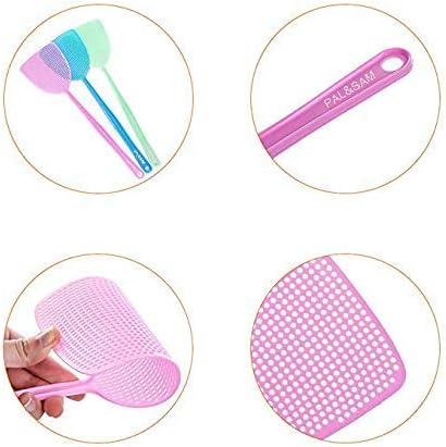 Fly Swatter, Strong Flexible Manual Swat Set Pest Control, Assorted Colors (3 Pack)