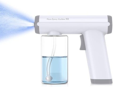 Atomizer Sprayer,Disinfectant Fogger Sanitizer Spray Machine Spray Gun, Electrostatic Sprayer Rechargeable with Blue Light for Touchless Sanitization