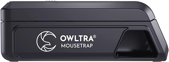 OWLTRA Indoor Electric Mouse Trap, Instant Kill Rodent Zapper with Pet Safe Trigger, Black, Small