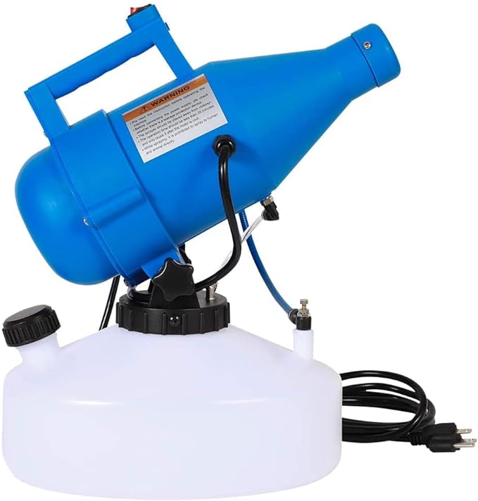 4.5L (1.2 Gallon) Electric ULV Portable Fogger Sprayer Machine Cold Fogger Machine Spraying Distance 30ft for Home,Hotel,Church,School,Yard