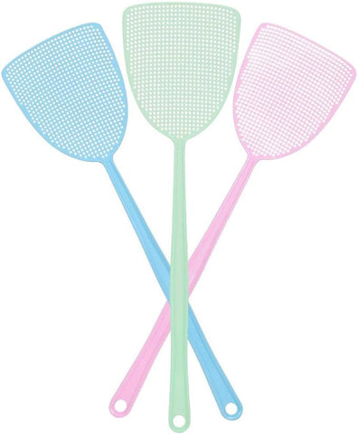 Fly Swatter, Strong Flexible Manual Swat Set Pest Control, Assorted Colors (3 Pack)