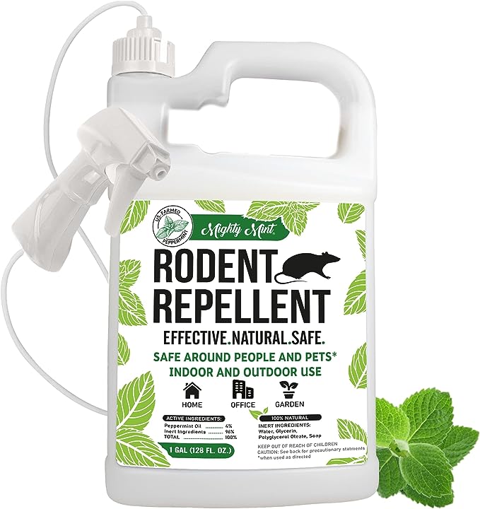 Mighty Mint Gallon (128 oz) Rodent Natural Peppermint Oil Spray