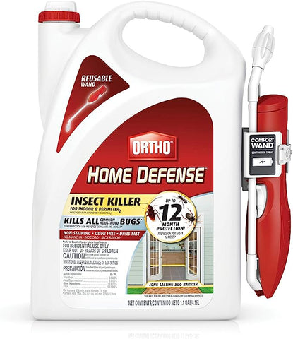 Ortho Home Defense Insect Killer for Indoor & Perimeter2 with Comfort Wand, Kill Ants, Spiders & Roaches, 1.1 gal.