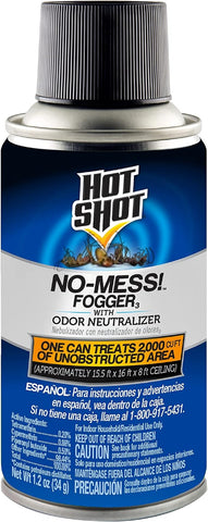 Hot Shot No Mess! Fogger With Odor Neutralizer, Kills Carpenter Ants, Spiders & Fleas, 3 Count, 1.2 Ounce, NULL