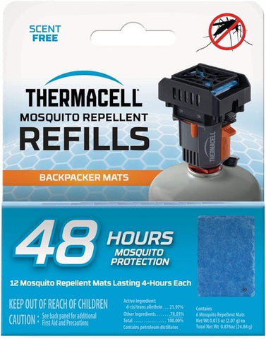 Thermacell Mosquito Repellent Mat Only Refills; Compatible with Thermacell Backpacker; Highly Effective, Long Lasting, No Spray, No Scent, No Mess; 15 Foot Zone of Mosquito Protection