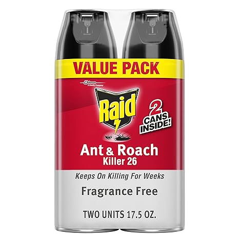 Raid® Ant & Roach Killer Spray, Fragrance-Free, 17.5 Oz, Pack Of 2