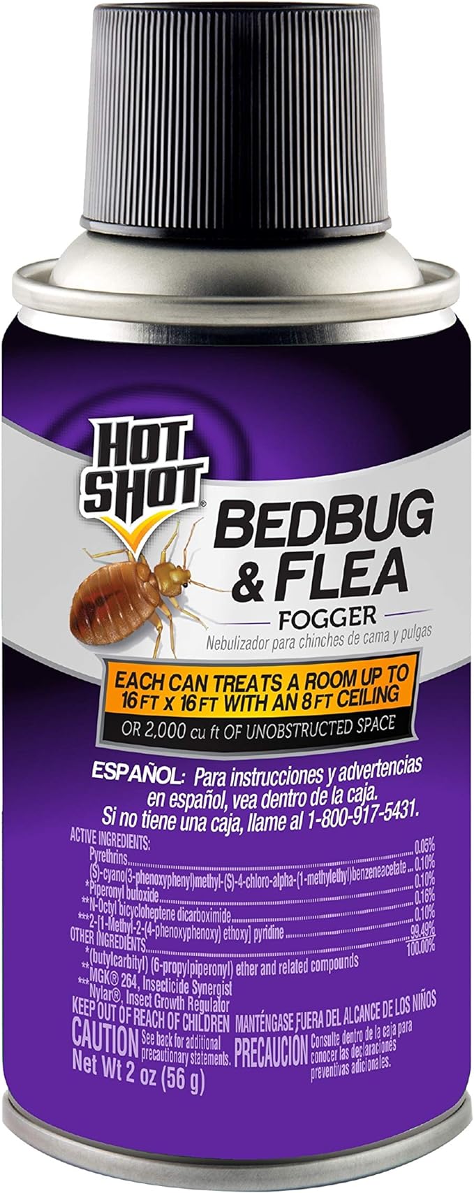 Hot Shot Bed Bug & Flea Fogger, 3 Count (Pack of 1), Kills Fleas Indoors, Get Rid of Fleas In House, Inhibits Reinfestation Up to 7 Months