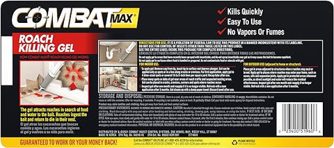 Combat Max Roach Killing Gel for Indoor and Outdoor Use, 1 Syringe, 2.1 Ounce (Pack of 1)