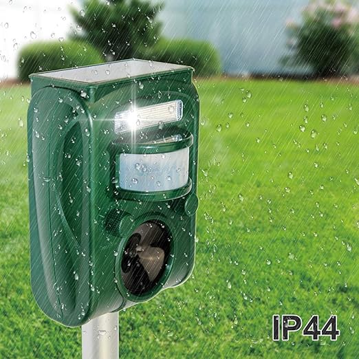 Broox 2024 Upgraded Solar Animal Repellent, Cat Repellent, Squirrel Repellent Outdoor, Deer Repellent, Ultrasonic pest Repeller, Waterproof Motion Detection, Dog, Raccoon, Skunk, Rabbit, Rodent