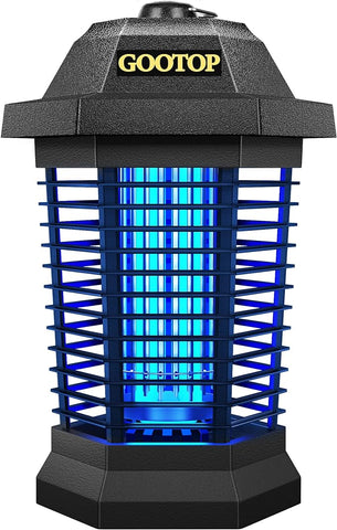 GOOTOP Bug Zapper Outdoor Electric, Mosquito Zapper, Fly Traps, Fly Zapper, Mosquito Killer, 3 Prong Plug, 90-130V, ABS Plastic Outer (Black)