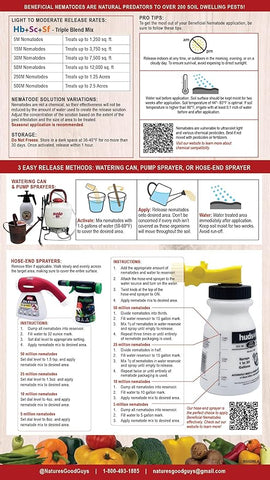 Natures Good Guys - Triple Blend Beneficial Nematodes HB+SC+SF (50 Million)