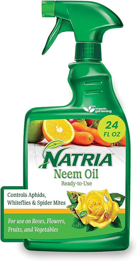 Natria 706250A Neem Oil Spray for Plants Pest Organic Disease Control, for Insects, 24-Ounce, Ready-to-Use